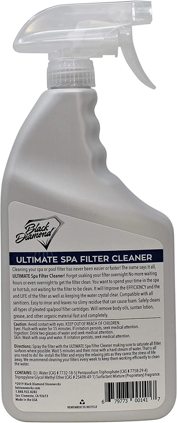 Ultimate Spa Filter Cleaner Fast-Acting Spray for Hot Tub, Jacucci & Pool Filters. (1-Quart) - Image 4