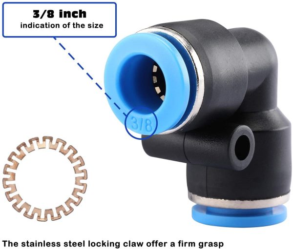 Air Hose Pipe Tube Kit 6mm OD with 1/4?? Push to Connect Air Fittings (13 PCS)??Pneumatic Air Line Connector - Image 4