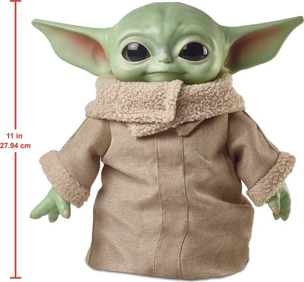 Mattel Star Wars The Child Plush Toy, 11-inch Small Yoda-Like Soft Figure from The Mandalorian, Collectible for Fans, Green - Image 3