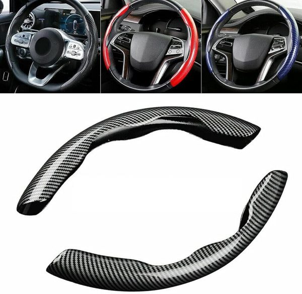 Car Anti-Skid Steering Wheel Cover, Sports Fashion Steering Wheel Cover for Carbon Fibre,Universal 15 Inch, Fabric/Suede Leather, Ultrathin?Sweat Absorbent, Breathable, Anti-Slip (Carbon Fiber Black) - Image 6