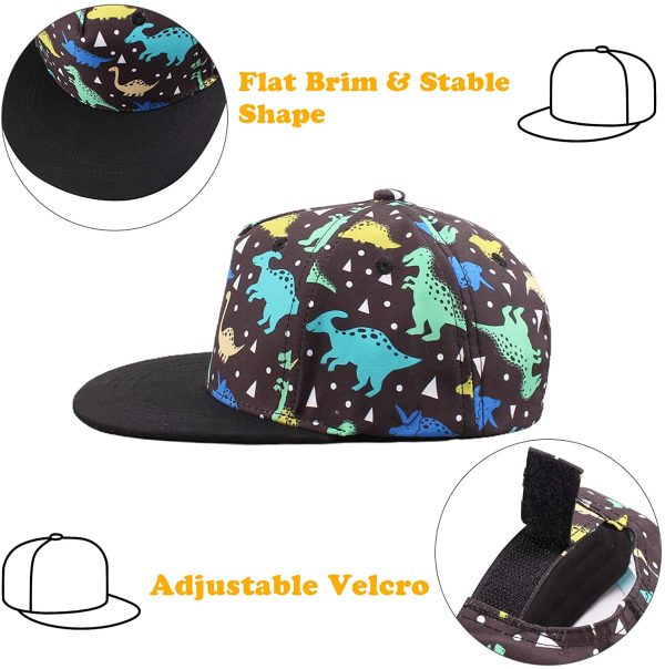 PEECABE Boy Baseball Cap Little Kids Flat Brim Sun Cap Toddler Girl Trucker Cap for Spring/Summer