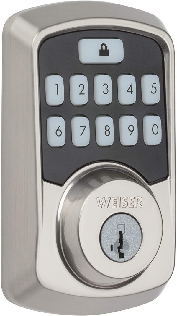 Aura Bluetooth Smart Lock with Light Up Keypad and SmartKey, Electronic Deadbolt, Satin Nickel (9GED18500-001) - Image 3