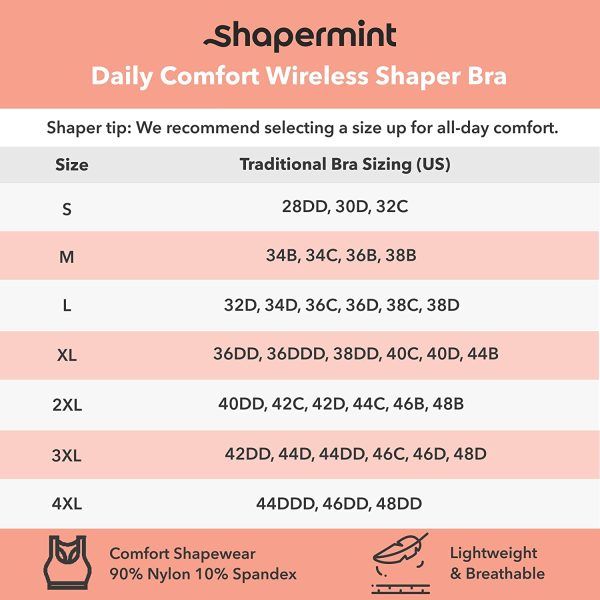 SHAPERMINT Compression Wirefree High Support Bra for Women Small to Plus Size Everyday Wear, Exercise and Offers Back Support - Image 3