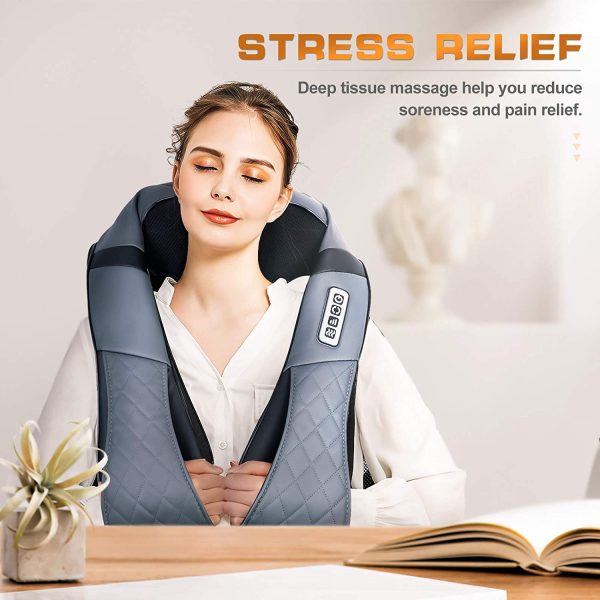 Shiatsu Neck & Back Massager with Heat, Deep Tissue Kneading Shoulder Massagers for Neck and Back Leg Body Muscle Pain Relief, Relaxing Birthday Gifts for Women Men Mom Dad - Image 9