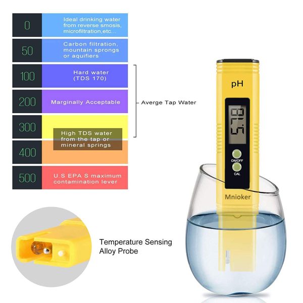 PH Meter Digital Water Quality Tester, Testing Range 0.00-14.00 Ph Great for Household Drinking, Pool and Aquarium High Accuracy Pen. - Image 7