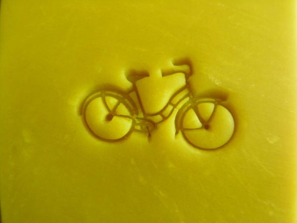 Bicycle Bike stamp for pottery clay soap and more - Image 3