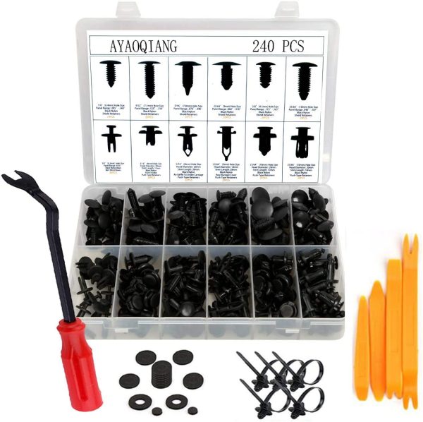 270 Pcs Car Retainer Clip Kit with Plastic Fastener Remover - 12 Most Popular Sizes - Door Trim Panel Clips - Auto Push Retainer Set for BMW Benz Toyota Honda Nissan Subaru Audi Mazda - Image 7