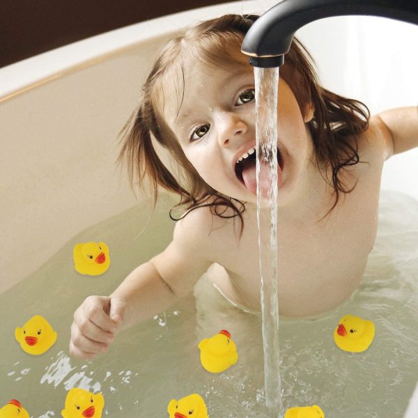 SAVITA 50pcs Rubber Ducky Bath Toy for Kids, Float and Squeak Mini Small Yellow Ducks Bathtub Toys for Shower/Birthday/Party Supplies??3.5??3.5??3cm/1.4??1.4??1.2inch?? - Image 7