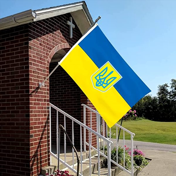 Ukraine State National Flag Ukraine Trident Flag 3x5 feet Ukraine Country Banner Trident Country Flag - Image 3