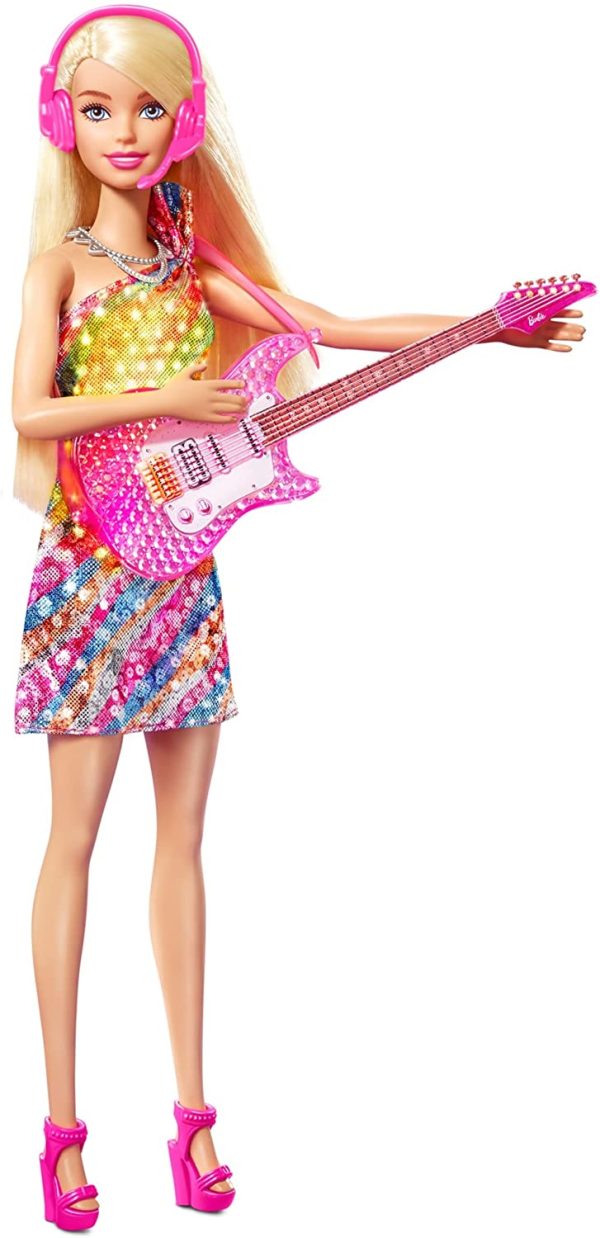 Barbie: Big City, Big Dreams Barbie ??Malibu?? Roberts Doll (11.5-in Blonde) with Music, Light-Up Feature, Microphone & Accessories, Gift for 3 to 7 Year Olds - Image 7