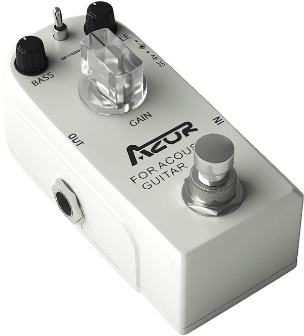 AZOR Acoustic Guitar Effect Pedal with True Bypass for Acoustic Guitar Super Mini White AP318 ?? - Image 4