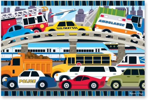 Melissa & Doug Traffic Jam Jumbo Jigsaw Floor Puzzle (24 pcs, 60.96 cm L x 91.44 cm W) - Image 5