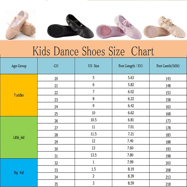 TETSUO Girls Ballet Shoes, Indoor Dance Flats Slippers for Kids, Toddlers Dancing, Yoga - Image 5