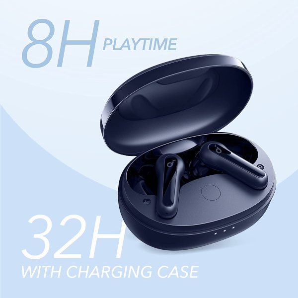 by Anker Life P2 Mini True Wireless Earbuds, 10mm Drivers with Big Bass, Custom EQ, Bluetooth 5.2, 32H Playtime, USB-C for Fast Charging, Tiny Size for Commute, Work (Blue) - Image 6