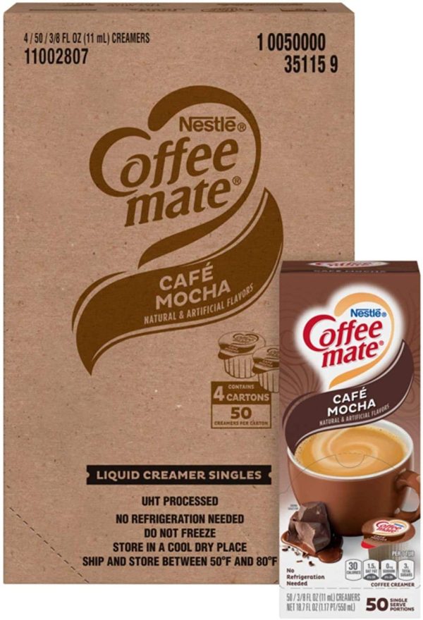 Coffee-mate Coffee Creamer, Cafe Mocha Liquid Singles, 0.375-Ounce Creamers (Pack of 200) - Image 4