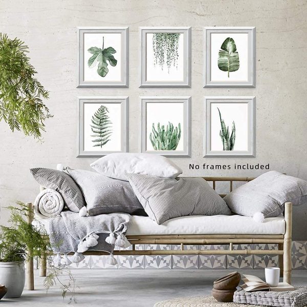 Plant Prints Unframed Posters Wall Art for Living Room Decor, 8x10 Poster Canvas Prints Set of , Botanical Prints Wall Art Leaf Posters Sage Green Decor - Image 2