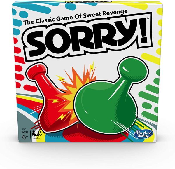 Sorry! Board Game for Kids Ages 6 and Up; Classic Hasbro Board Game; Each Player Gets 4 Pawns; Family Game - Image 7