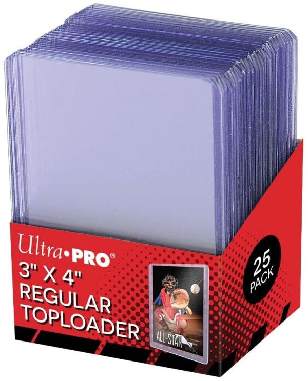 25 - Ultra Pro 3 X 4 Top Loader Card Holder for Baseball, Football, Basketball, Hockey, Golf, Single Sports Cards Top Loads - Sportcards Card Collecting Supplies