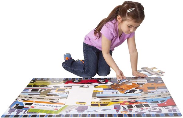 Melissa & Doug Traffic Jam Jumbo Jigsaw Floor Puzzle (24 pcs, 60.96 cm L x 91.44 cm W) - Image 2