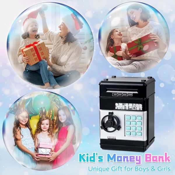 Refasy Kids Toys for Boys Girls Age 3-5,Electronic Piggy Banks for Kids Money Savings Box Toys ATM Coin Bank for Child Best Birthday Xmas Gifts Cash Coin Can for Kid 8-12 Year Old - Image 5