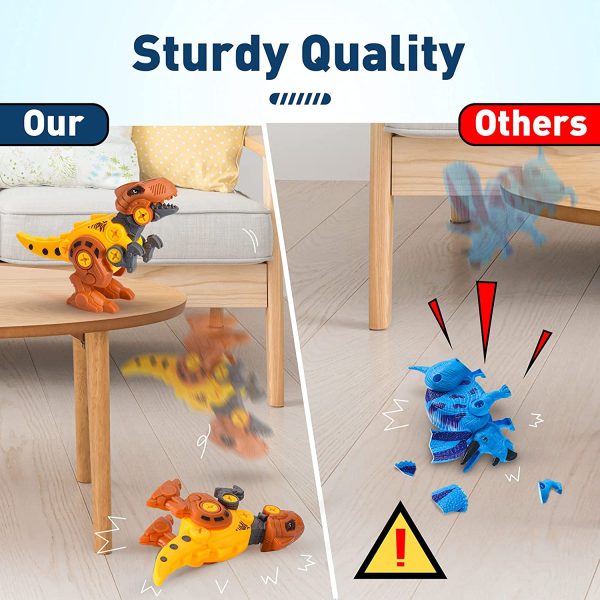 Toys for 3-8 Year Old Boys Girls, KULUO Take Apart Dinosaur Toys for 3-8 Year Old Kids DIY Construction Set for 3-8 Year Old Boys Building Toy Set for Kids Age 3-8 Birthday Gift for Kids Age 3-8