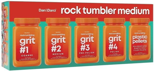 Dan&Darci Rock Tumbler Grit Refill Kit - 3.5 Pounds Grits Media + Poly Plastic Pellets - Rock Polishing Media - Polish for Any Brand Tumbler - Rock Tumbling Supplies - Stone Polisher - Image 2