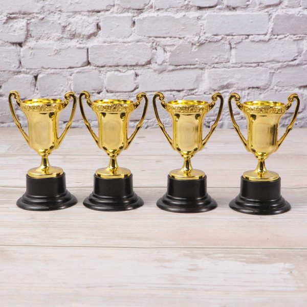 Totority 20pcs Gold Trophy Kids Plastic Trophy Decor for Sports Tournaments/ Competitions/ Parties - Image 8