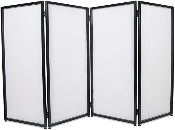 Portable Event Facade DJ Foldable Cover Screen White/Black | Steel+Cloth Frame Booth +Travel Bag Case | Projector Display Scrim Panel with Folding - Image 9