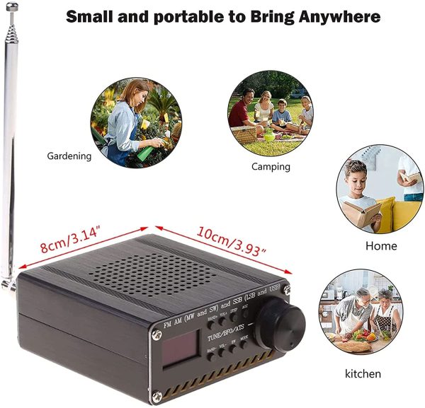 Radio Receiver SI4732 All Band SSB (LSB & USB) FM AM MW & SW Built-in Battery+Antenna+Speaker+Shell,black,500144356 - Image 6