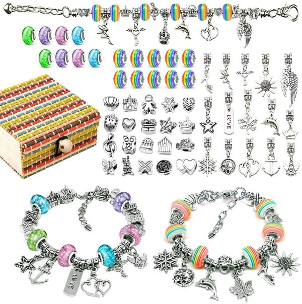 Creen Girls Charm Bracelet Making Kit, Arts and Crafts Gifts for 6-12 Year Christmas Girls Teen Kids - Image 2