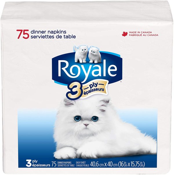 Royale, Dinner Napkins, 3 ply, 75 Paper Napkins (63435-73017-5) - Image 5