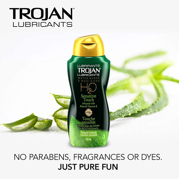 TROJAN H20 Sensitive Touch Aloe Infused, Water-based, Personal Lubricant, 163-ml - Image 4