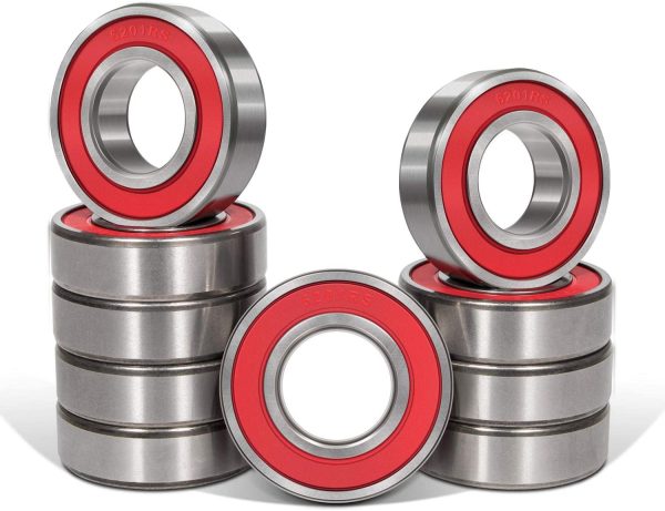 10 Pcs 6201-RS(2RS) Seal Bearings 12x32x10mm,Steel and Double Rubber Seal,Deep Groove Ball Bearings - Image 4