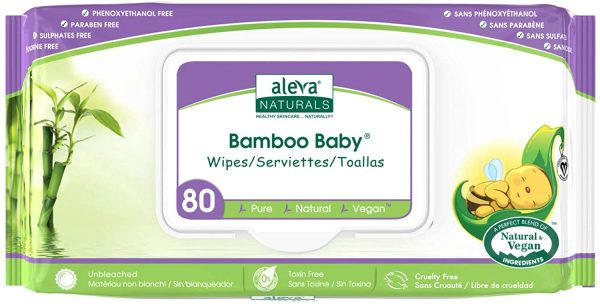 Aleva Naturals Bamboo Baby Wipes 80-Count - Image 4