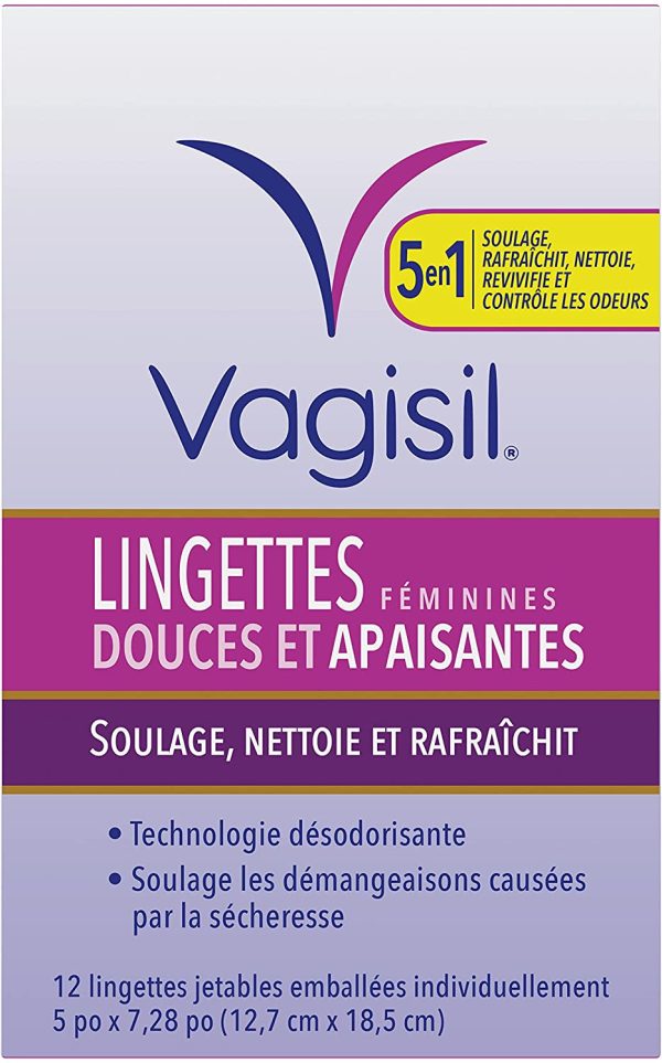 Vagisil Feminine Wipes, Gentle & Calming, 12 Individually Wrapped Wipes - Image 2