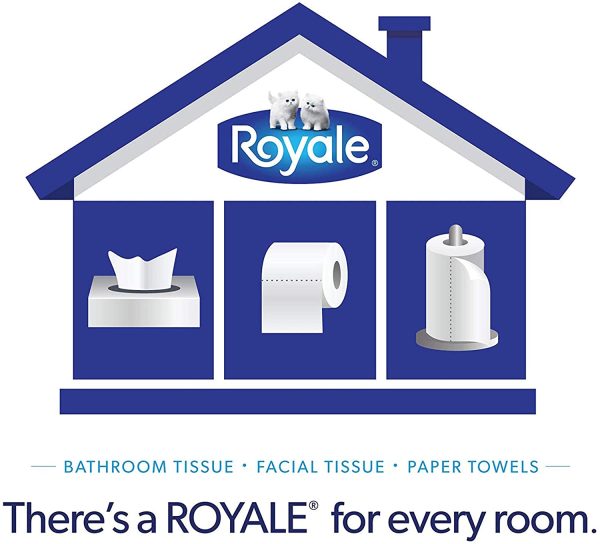 Royale Velour, Plush & Thick Toilet Paper, 12 Mega Equal 48 Rolls, 284 Bath tissues per roll - Image 4