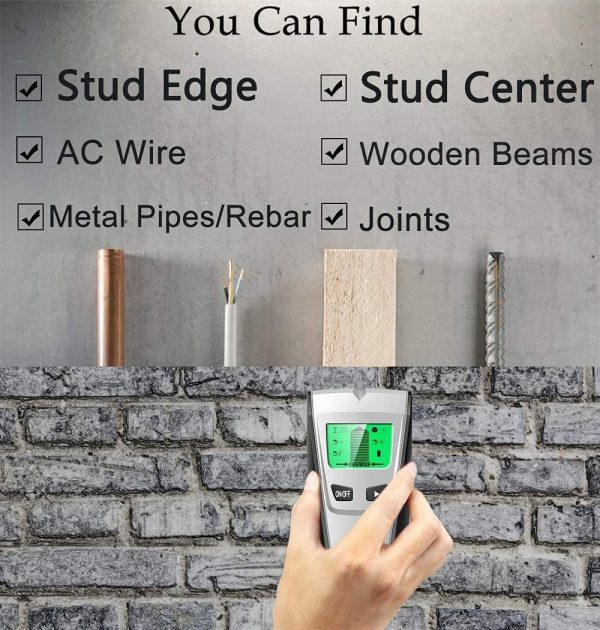 Stud Finder Sensor Wall Scanner - 4 in 1 Electronic Stud with Digital LCD Display, Beam Finder Center Finding & Sound Warning for Wood AC Wire Metal Studs Detection - Image 3