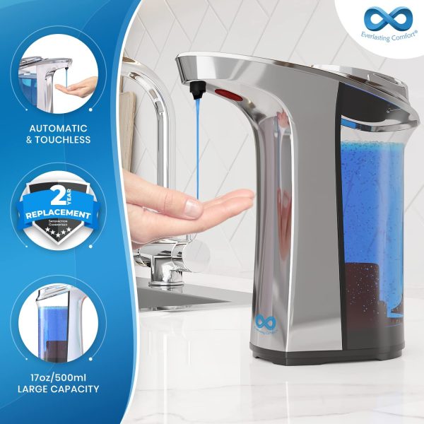 Automatic Liquid Soap Dispenser, 17oz - 1400 Dispenses on a Single Fill - Electric, Touchless Sensor, Hands Free for Bathroom, Countertop or Dish Soap - Image 5