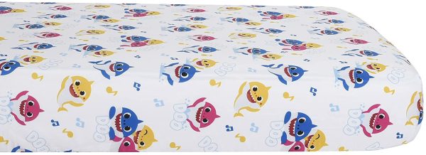 Baby Shark Toddler Bedding Set EXPRESSIONS (3 Piece Set, Fits Standard Crib Mattress) Includes Microfiber Reversible Comforter, Fitted Sheet, Pillowcase for Kids (Official Baby Shark Product) - Image 8