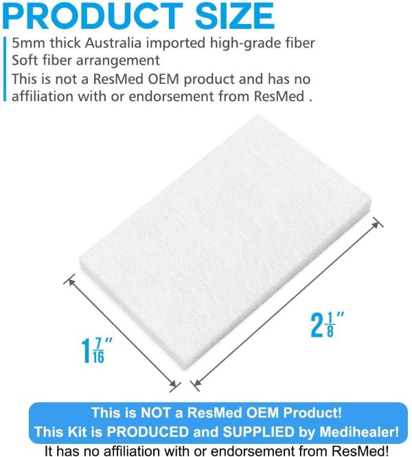 Standard CPAP Filters Fit ResMed - Premium Disposable Universal CPAP Filter Supplies for ResMed AirSense 10 - ResMed AirCurve 10-ResMed S9 - AirStart - Series Machines - Medihealer Replacement Filters (24 PACK) - Image 5