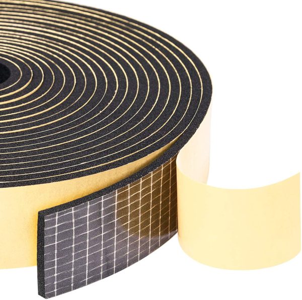 Adhesive Weather Stripping 2 Rolls 1" W X 1/8" T, Neoprene Foam Weatherstrip Tape for Automotive, 33 Ft Length (2 X 16.5 Ft Each) - Image 7