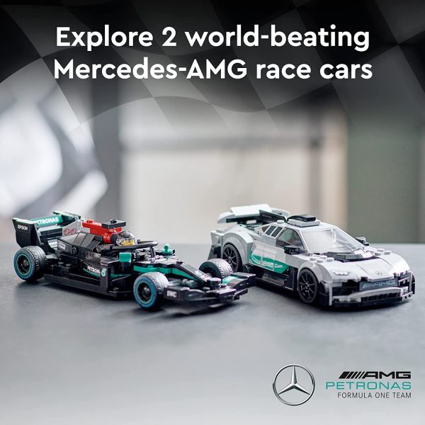 LEGO Speed Champions Mercedes-AMG F1 W12 E Performance & Mercedes-AMG Project One 76909 Building Kit; for Ages 9+ (564 Pieces) - Image 2