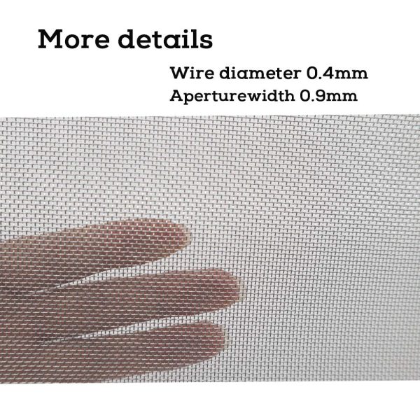 BAISDY 3Pcs 304 Stainless Steel Wire Mesh Woven Metal 20 Mesh Sheet, 12X8 Inch