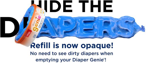 Playtex Diaper Genie Complete NEW Diaper Pail, with 3 Max Fresh Diaper Pail Refills, Grey, Amazon Exclusive - Image 6