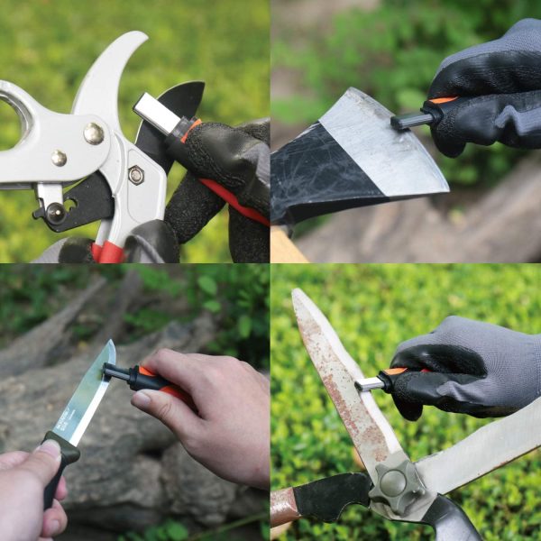 SHARPAL 105N Multipurpose Pocket Garden Tool Blade Sharpener for Knife Pruners Loppers Hedge Shears Scissors Axe Hatchet Machete Lawn Mower - Image 3