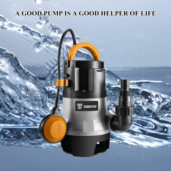 1/2HP 400W Sump Pump 1981GPH Submersible Pump Water Pump Long 16ft Cable and Swimming Pool Garden Tub Pond Flood Drain w/Float Switc