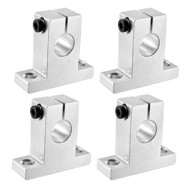 4PCS SK6 Aluminum Linear Rod Rail Shaft Support Guide Motion for 6mm/0.31" Diameter Shaft