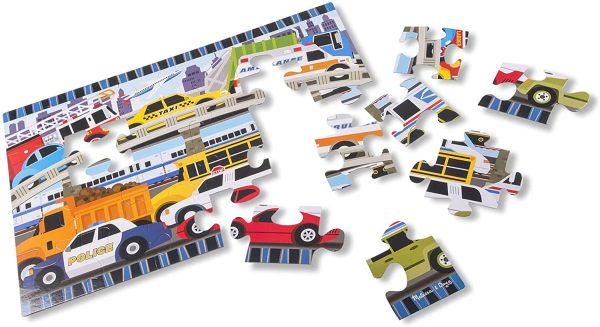 Melissa & Doug Traffic Jam Jumbo Jigsaw Floor Puzzle (24 pcs, 60.96 cm L x 91.44 cm W) - Image 4