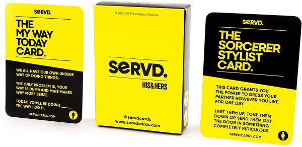 SERVD - His & Hers - The Hilarious Real-Life Couples Card Game for Adults. A Funny Couples Gift for Men and Women