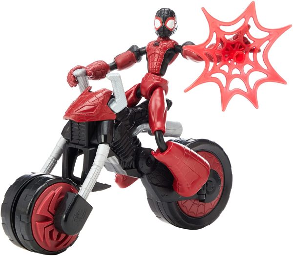 Marvel Bend and Flex, Flex Rider Spider-Man Action Figure Toy, 6-inch Figure and 2-in-1 Motorcycle for Kids Ages 4 and Up - Image 2